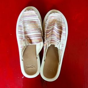 Sanuk Women's Woven Blanket Southwest Pastel Size 8 Slide shoes moccasin clog